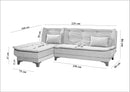 Kelebek Köşe Left - Sea Green Corner Sofa-Bed