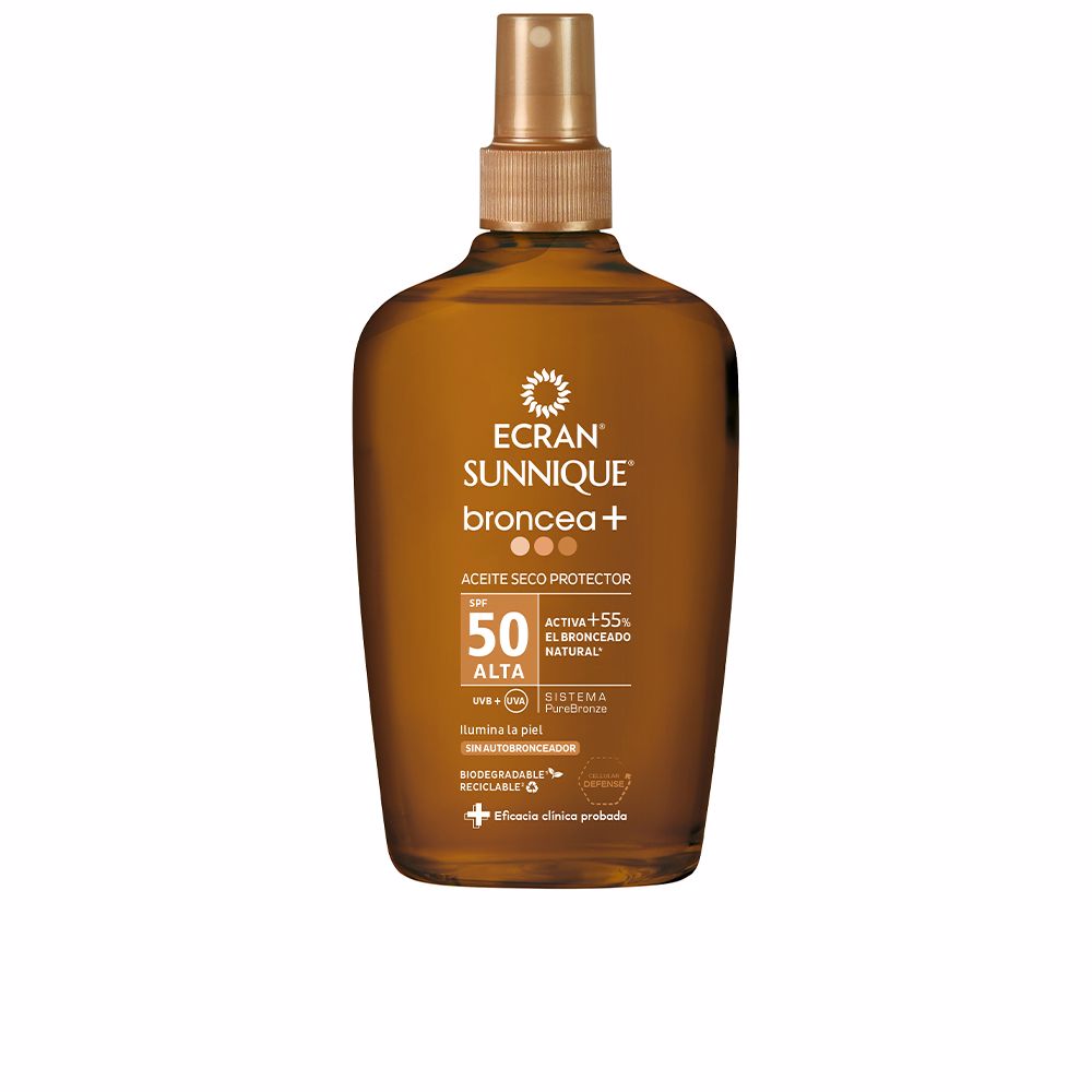 Ecran ECRAN SUNNIQUE BRONCEA+ aceite vapo SPF50 200 ml