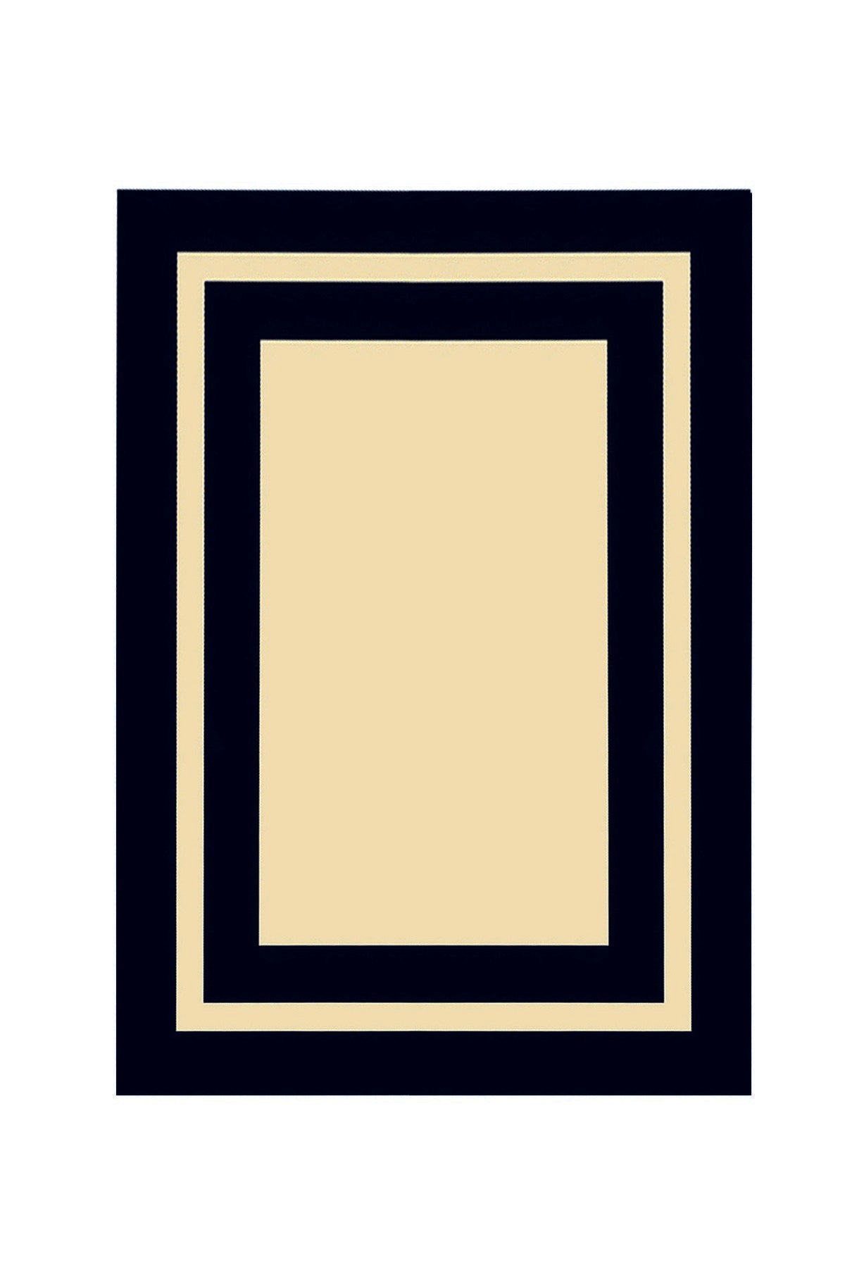 Svart Ram Matta (160 x 230)
