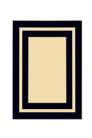 Svart Ram Matta (160 x 230)