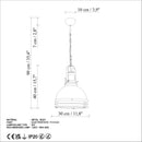 Saglam 3762 - Ljusblå Taklampa