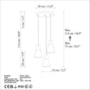 Konikkem - 6357 - 3 - Orange Chandelier