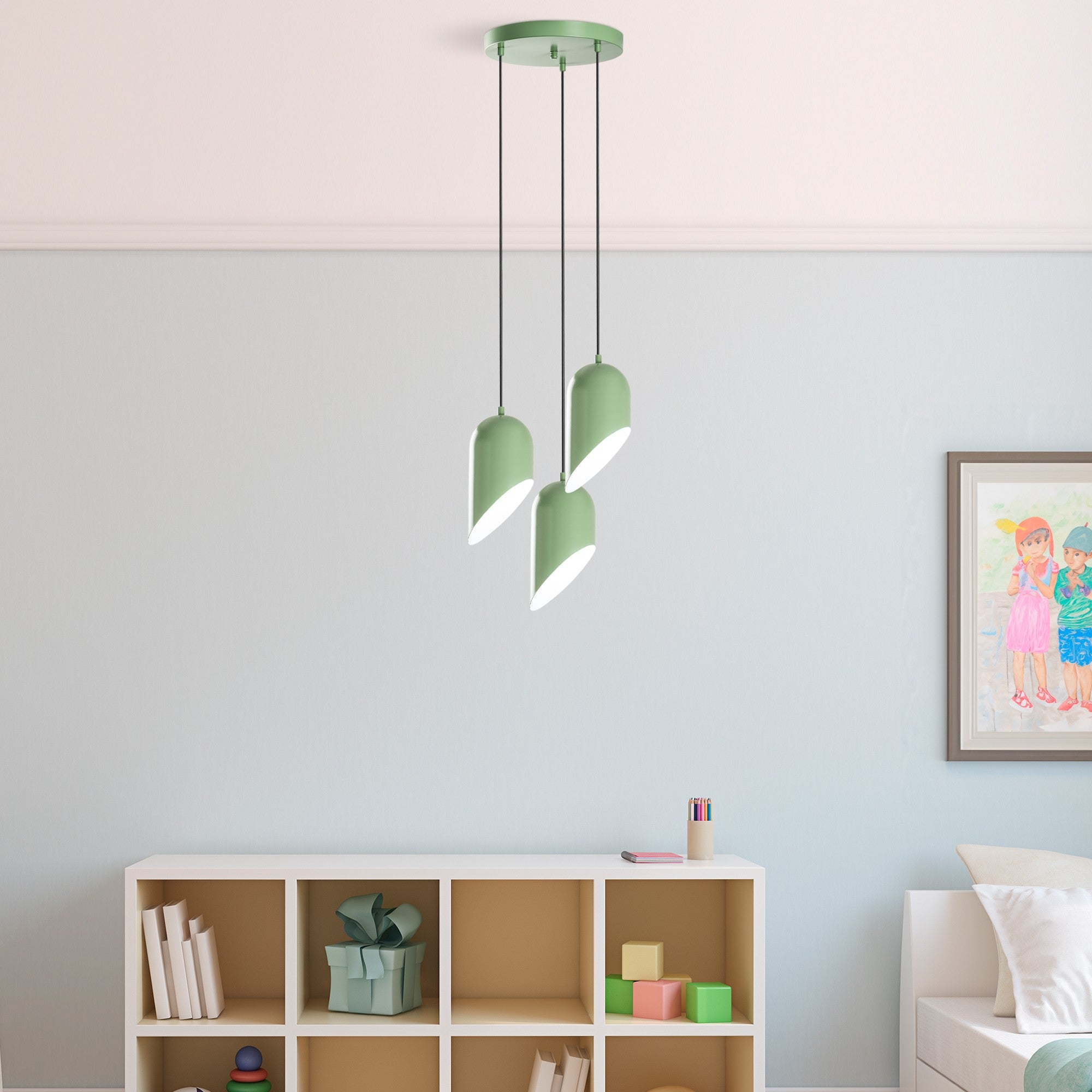 Kesik - 6176 - 3 - Mint Chandelier