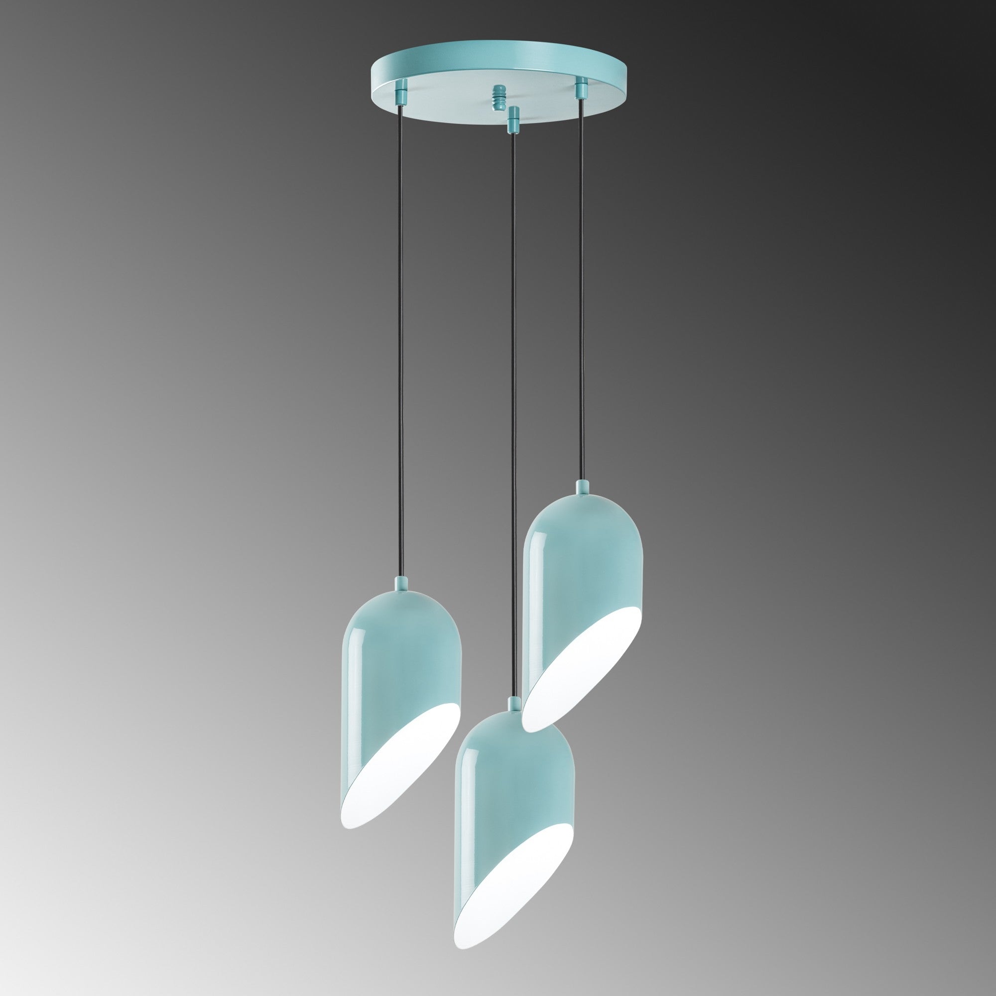 Kesik - 6176 - 3 - Turquoise Chandelier