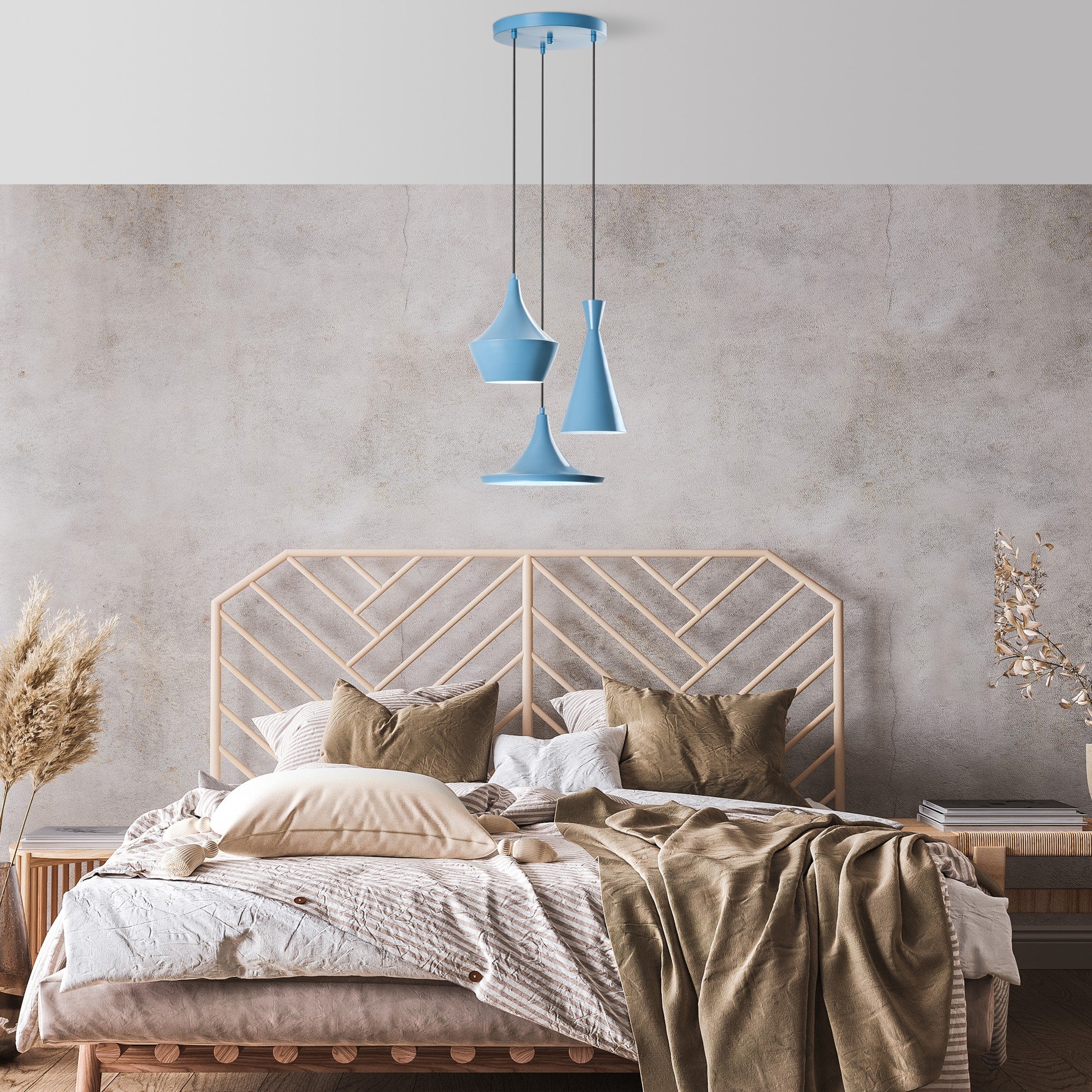 Tom - 3556 - Ljusblå Chandelier