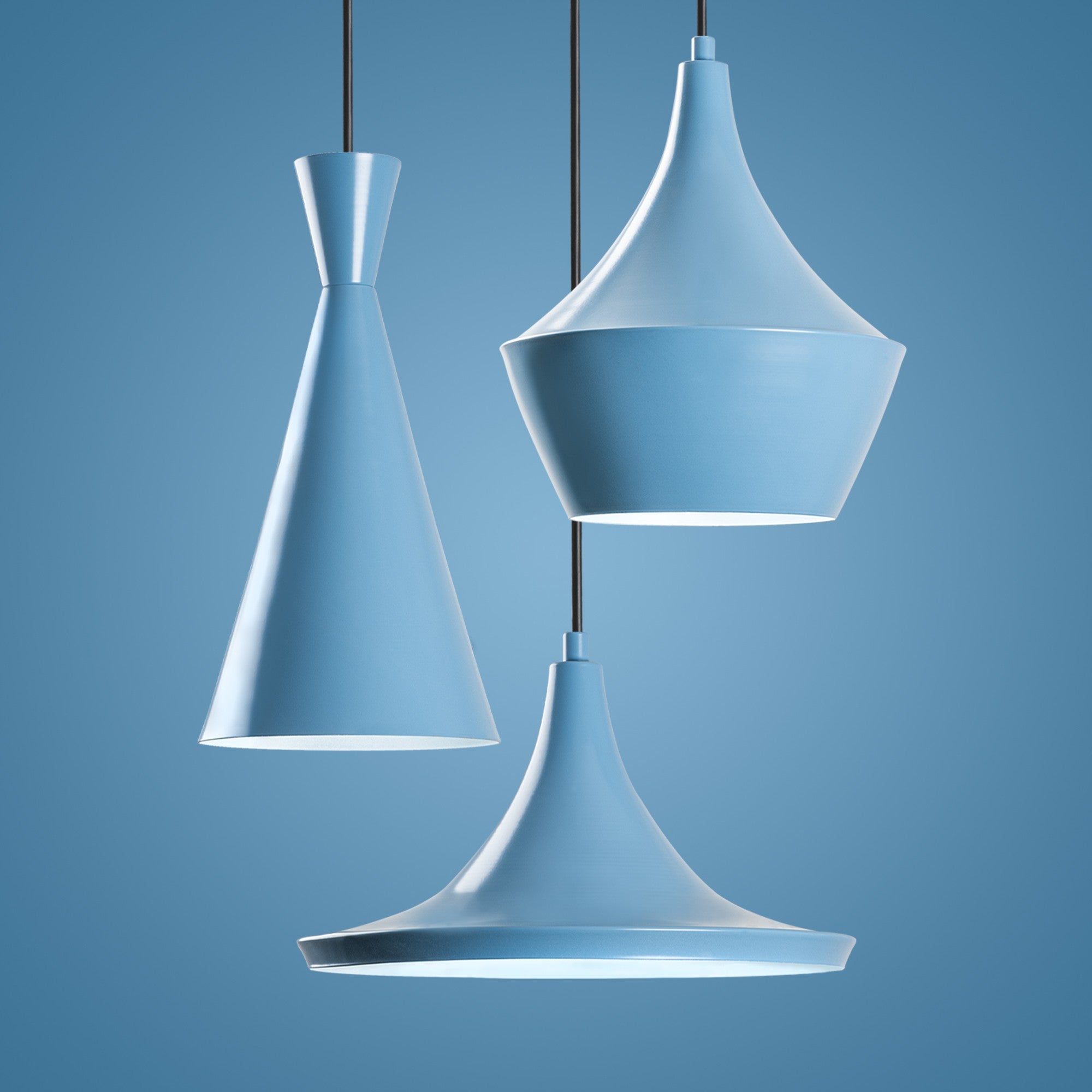 Tom - 3556 - Ljusblå Chandelier
