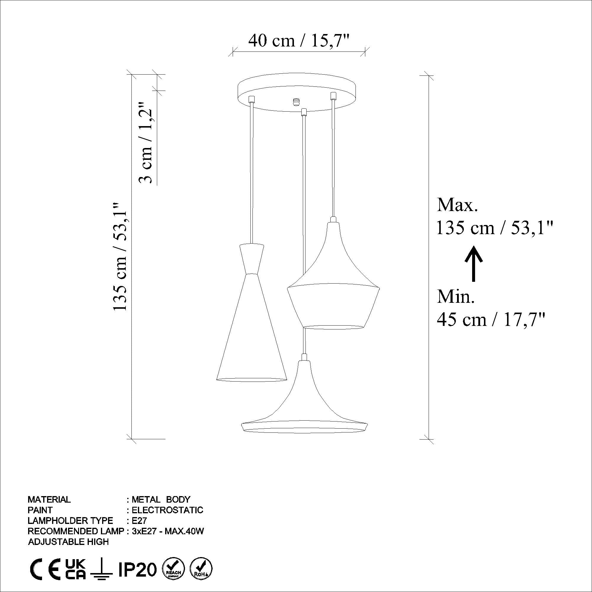 Tom - 3556 - Mint Chandelier