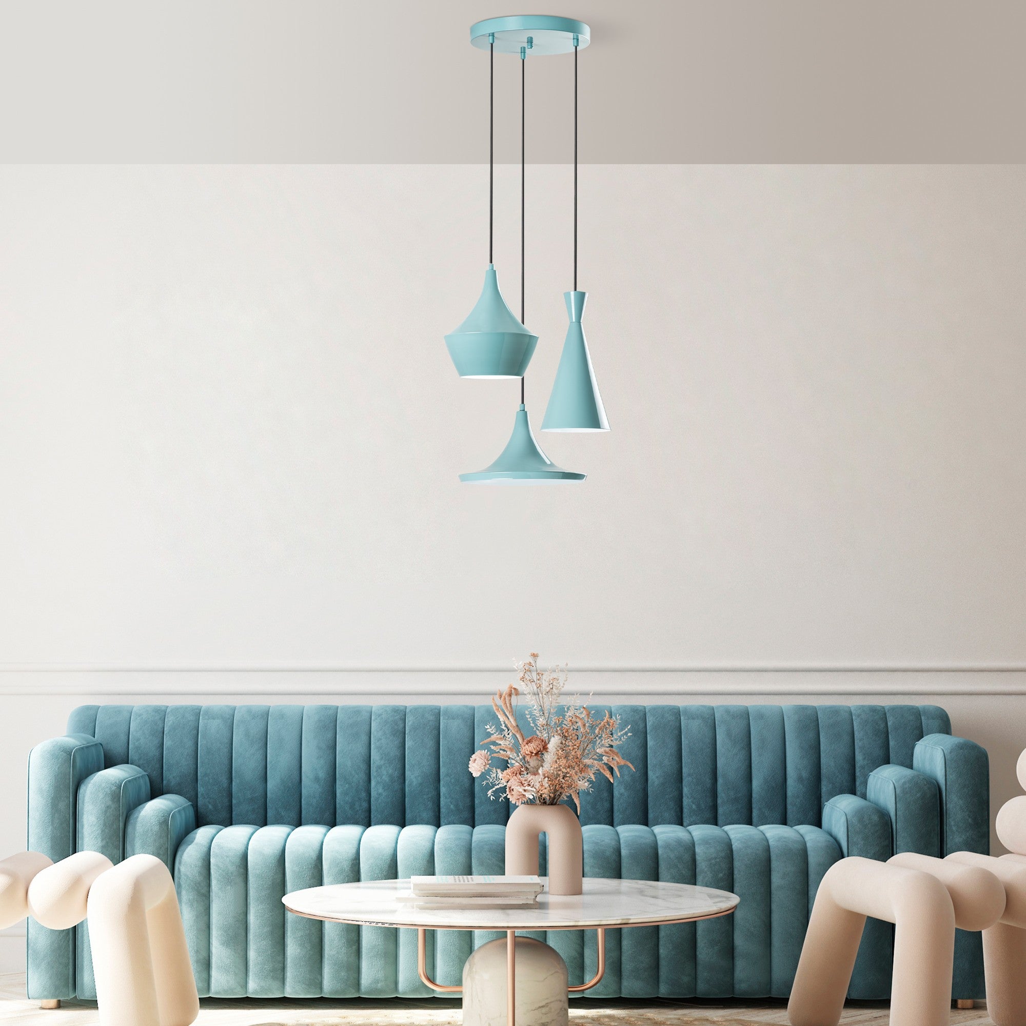 Tom - 3556 - Turquoise Chandelier
