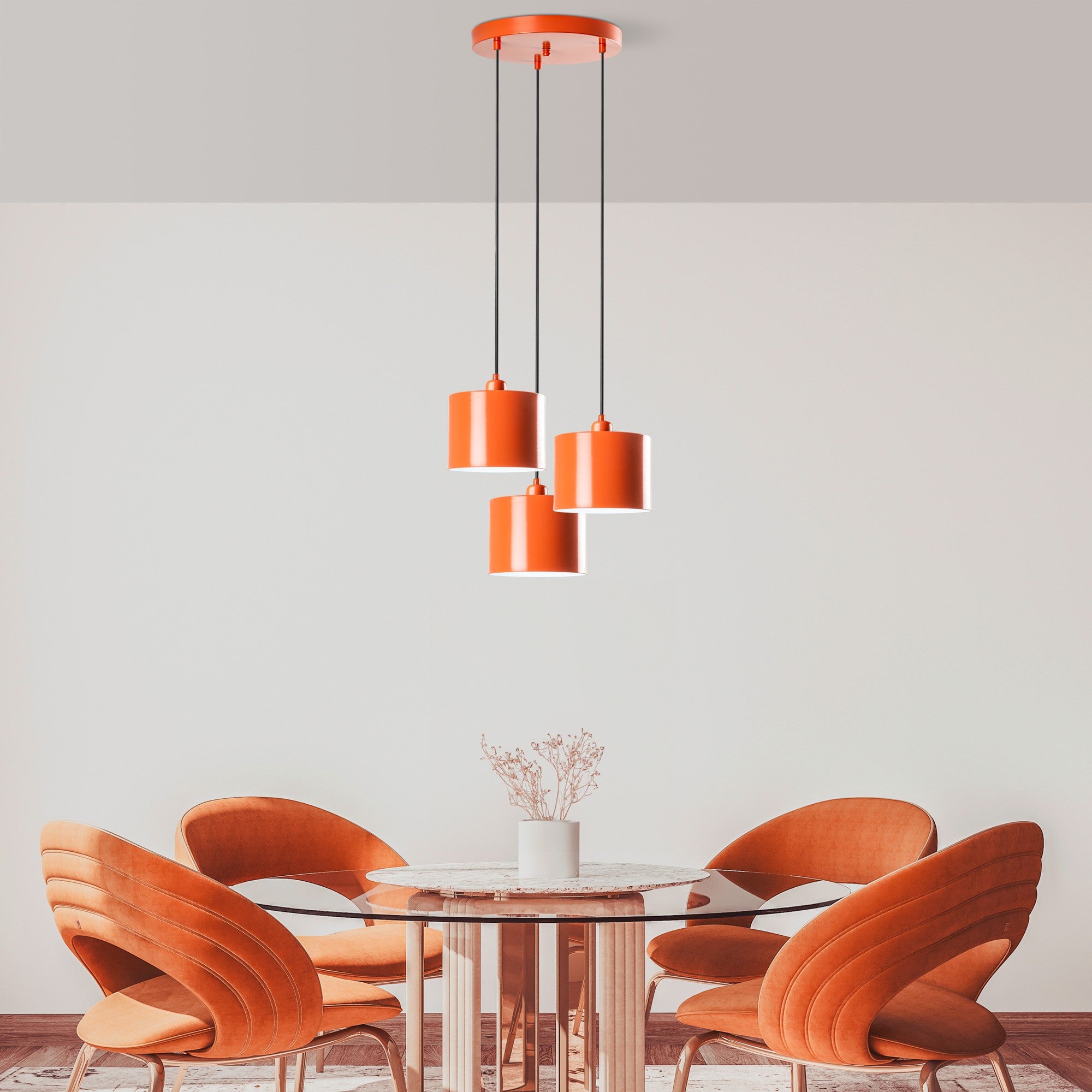 Duz - 195Orange - 3 Kandelaber