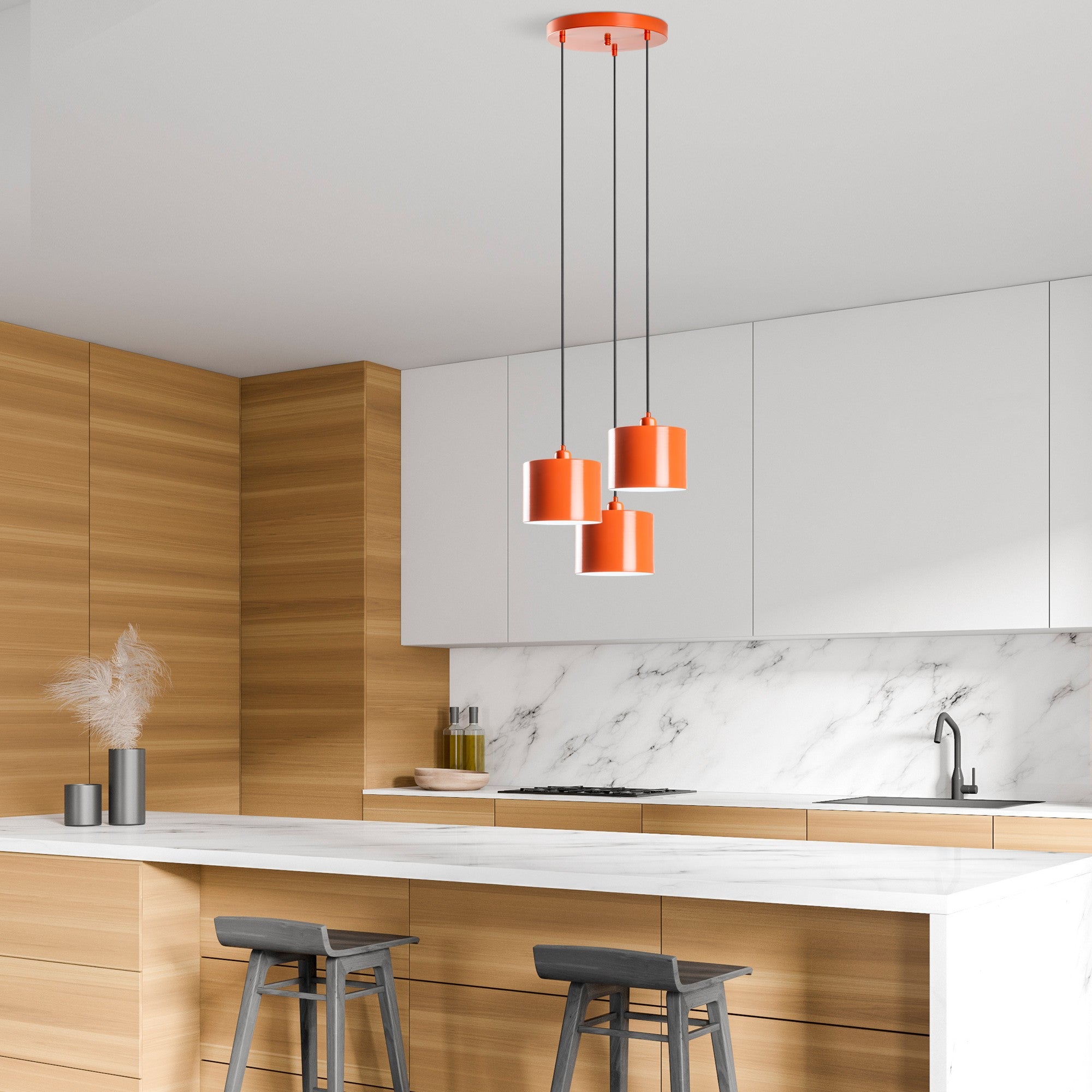 Duz - 195Orange - 3 Kandelaber