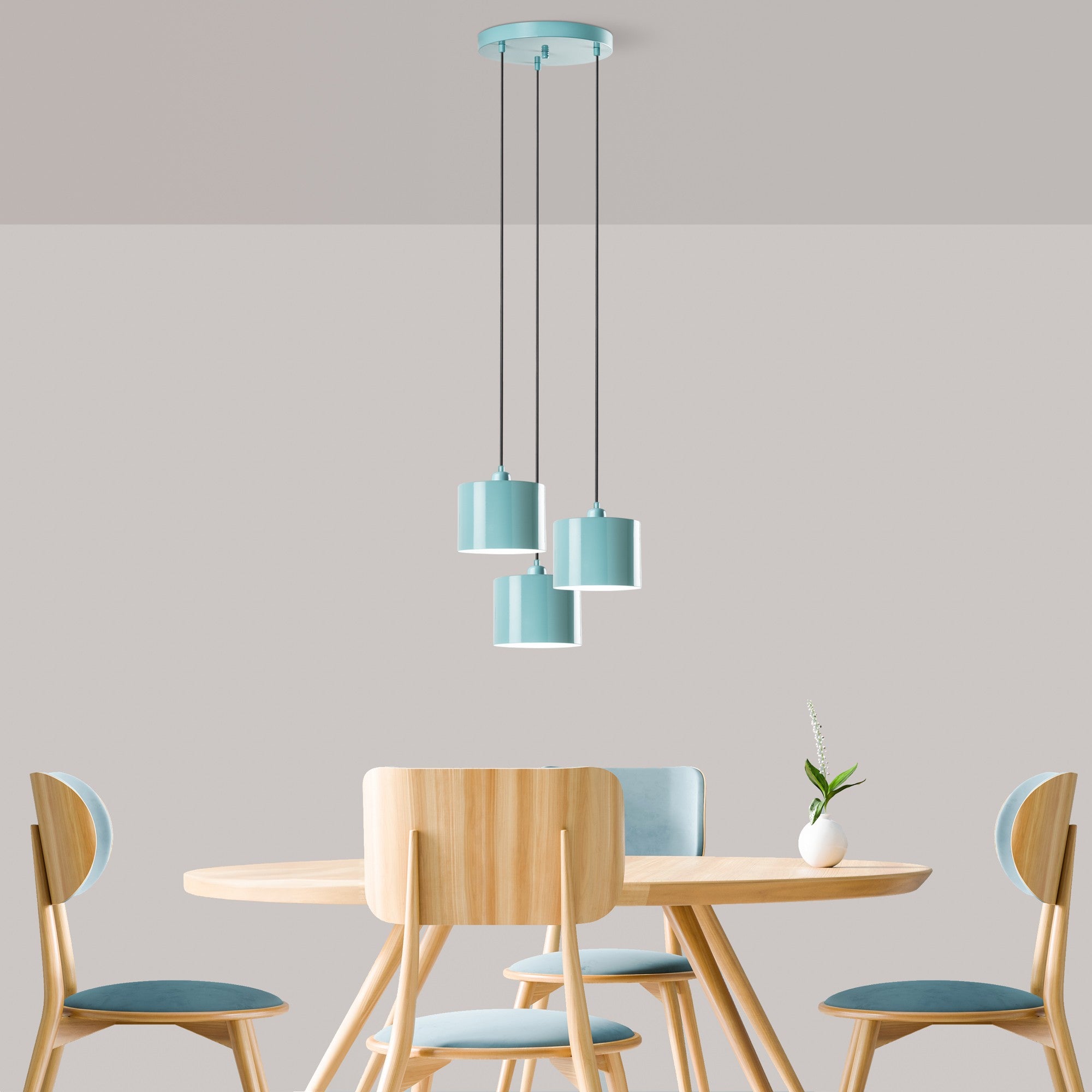 Duz - 195Turquoise - 3 Kandelaber