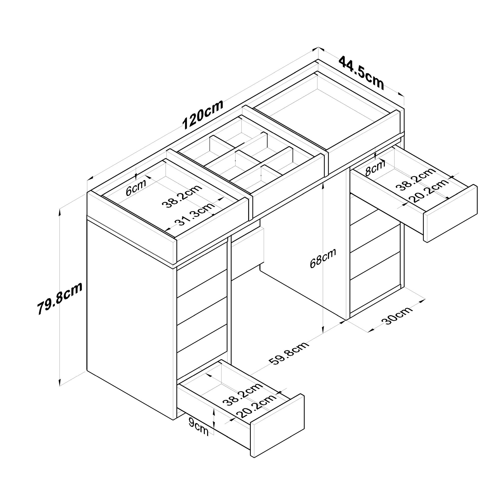 BJ105 - 2716 Sminkbord