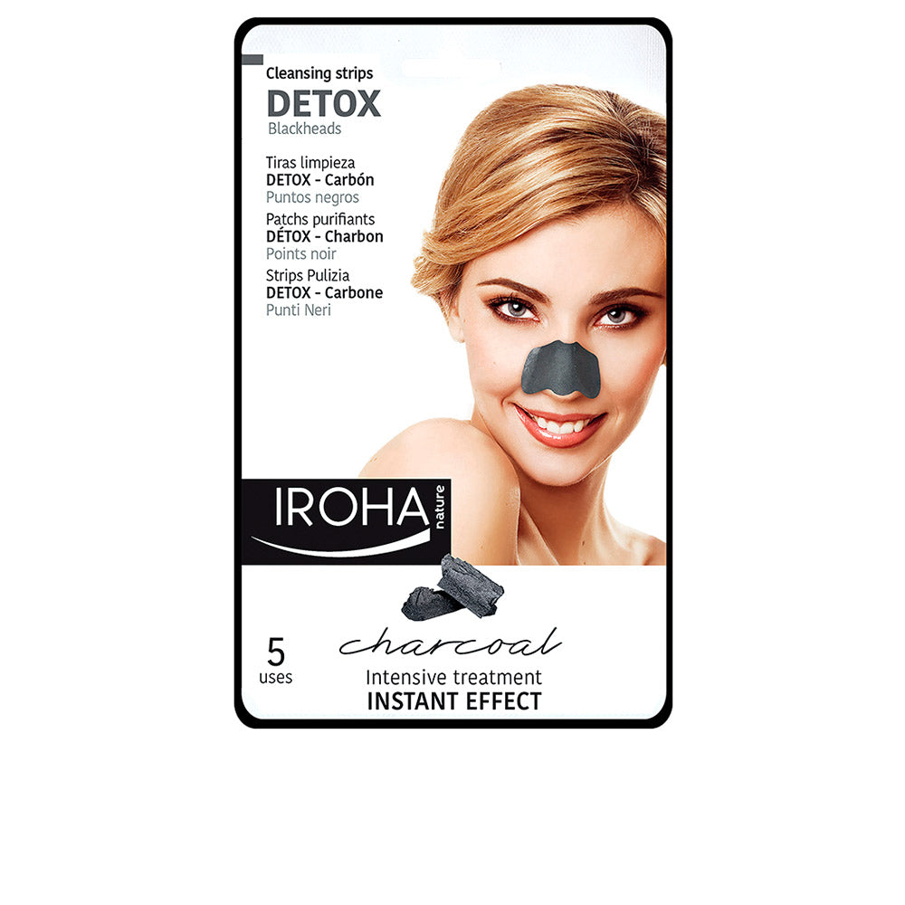 Iroha DETOX CHARCOAL BLACK nose strips 5 u