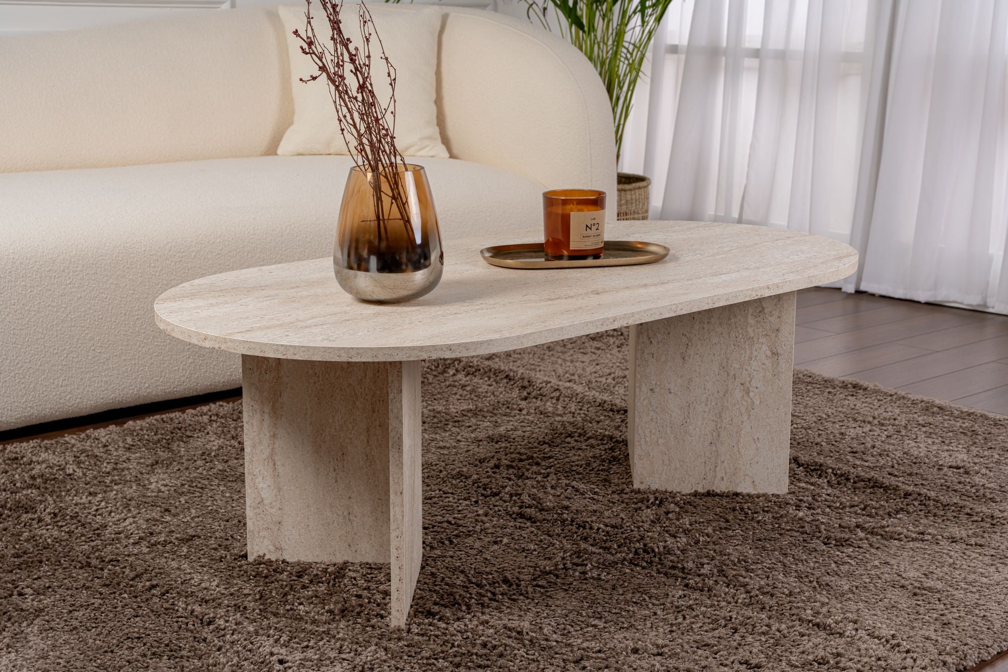 Sable - Travertin Kaffebord