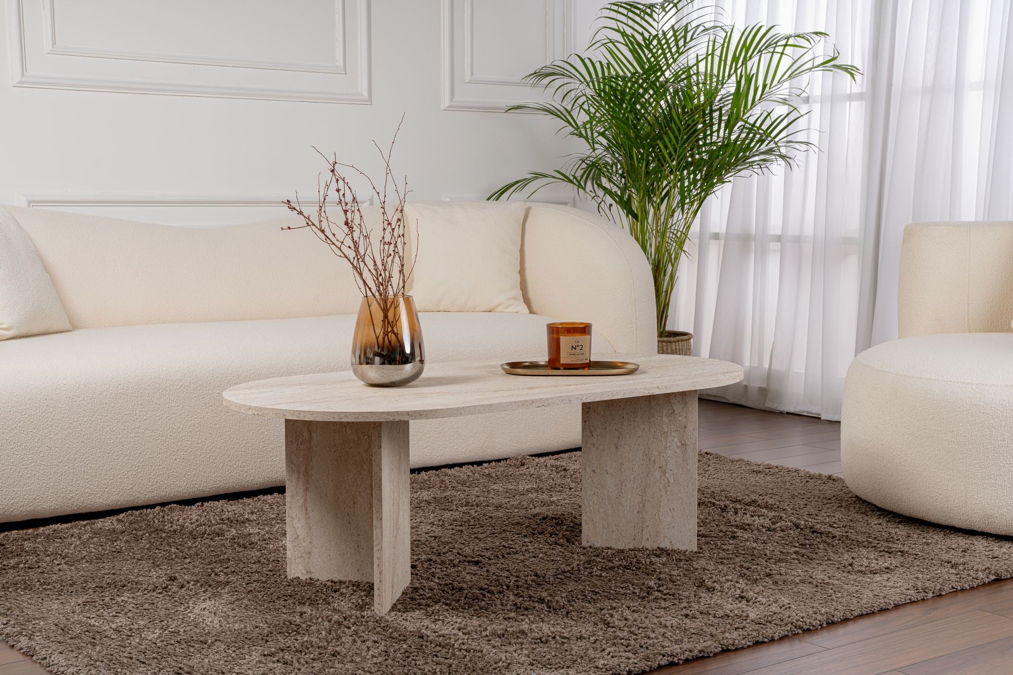 Sable - Travertin Kaffebord