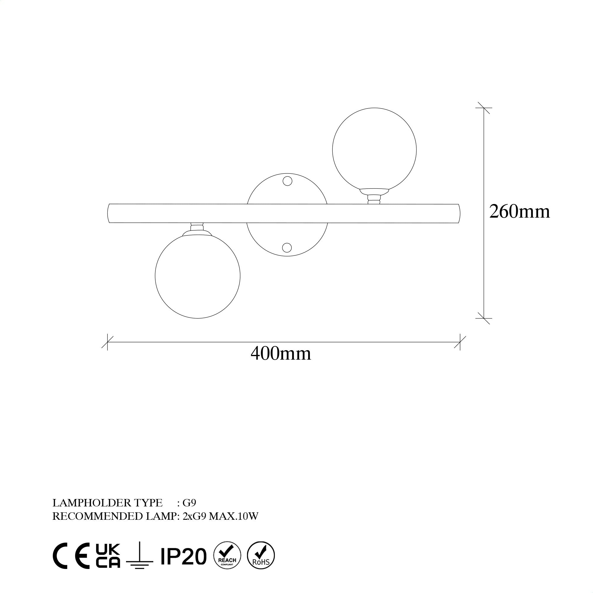 Domino - 11037 Vägglampa