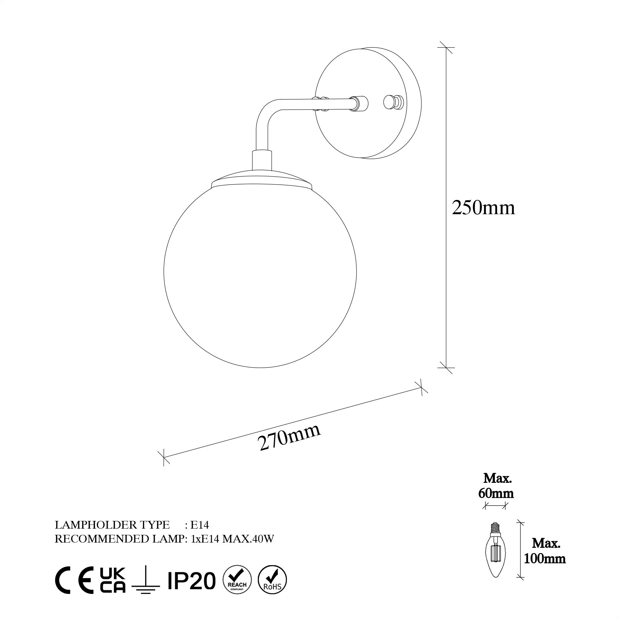 Viran - 10895 Vägglampa