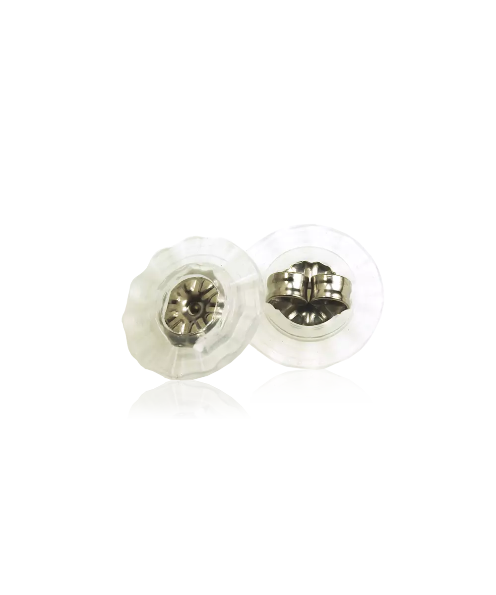 NT Skin friendly earring backs with disc for titanium earrings